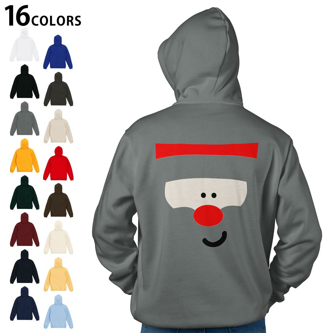 Rakuten - 選べる16カラープルオーバー パーカー バックプリント フーディ メンズ レディース ユニセックス 長袖 デザイン S M L XL 2XL hoodie 005686 イラスト　サンタ