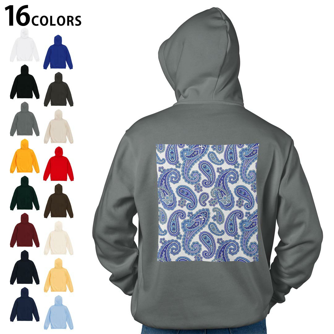 楽天市場】ペイズリー柄（カラーネイビー）（パーカー｜トップス