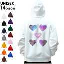 選べる14カラー パーカー バックプリント メンズ レディース ユニセックス 長袖 ホワイト グレー ブラック デザイン S M L XL 2XL sweatshirt trainer 白 黒 灰色 裏起毛 スウェット 014816 ハート ピンク かわいい(4)