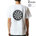 Tシャツ メンズ バックプリント半袖 ホワイト グレー デザイン XS S M L XL 2XL tシャツ ティーシャツ T shirt 001225 ダーツ　スポーツ