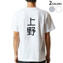 Tシャツ メンズ バックプリント半袖 ホワイト グレー デザイン XS S M L XL 2XL tシャツ ティーシャツ T shirt 021090 苗字 名前 上野(4)