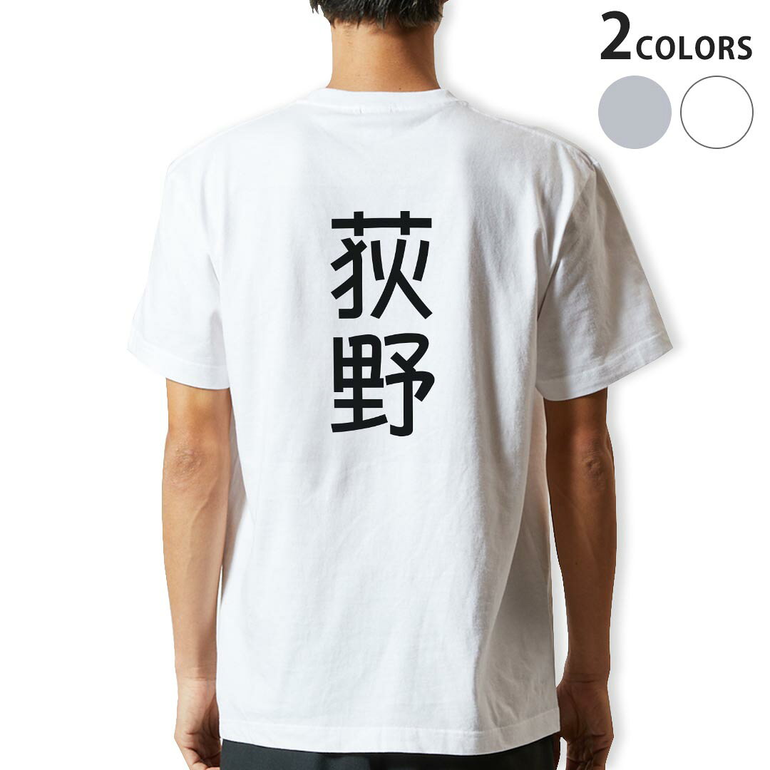 Tシャツ メンズ バックプリント半袖 ホワイト グレー デザイン XS S M L XL 2XL tシャツ ティーシャツ T shirt 021345 苗字 名前 荻野