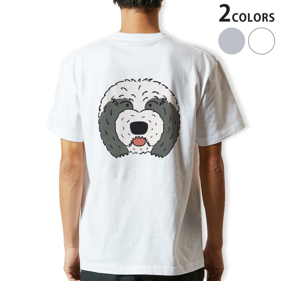 Tシャツ メンズ バックプリント半袖 ホワイト グレー デザイン XS S M L XL 2XL tシャツ ティーシャツ T shirt 022562 犬 dog かわいい