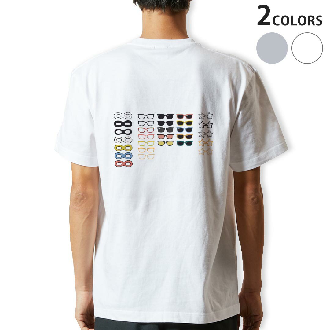 Tシャツ メンズ バックプリント半袖 ホワイト グレー デザイン XS S M L XL 2XL tシャツ ティーシャツ T shirt 022567 めがね 眼鏡