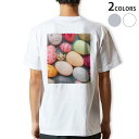Tシャツ メンズ バックプリント半袖 ホワイト グレー デザイン XS S M L XL 2XL tシャツ ティーシャツ T shirt 023244 たまご カラフル 写真