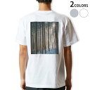 Tシャツ メンズ バックプリント半袖 ホワイト グレー デザイン XS S M L XL 2XL tシャツ ティーシャツ T shirt 023493 景色 自然 写真(4)
