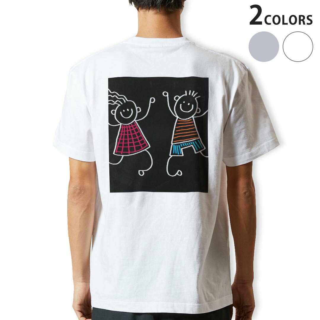 其它 - Tシャツ メンズ バックプリント半袖 ホワイト グレー デザイン XS S M L XL 2XL tシャツ ティーシャツ T shirt 026175 子供　キャラ　お絵描き