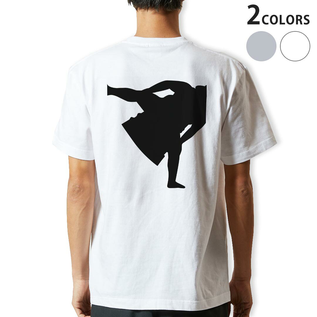 Tシャツ メンズ バックプリント半袖 ホワイト グレー デザイン XS S M L XL 2XL tシャツ ティーシャツ T shirt 026248 相撲　関取　日本　和
