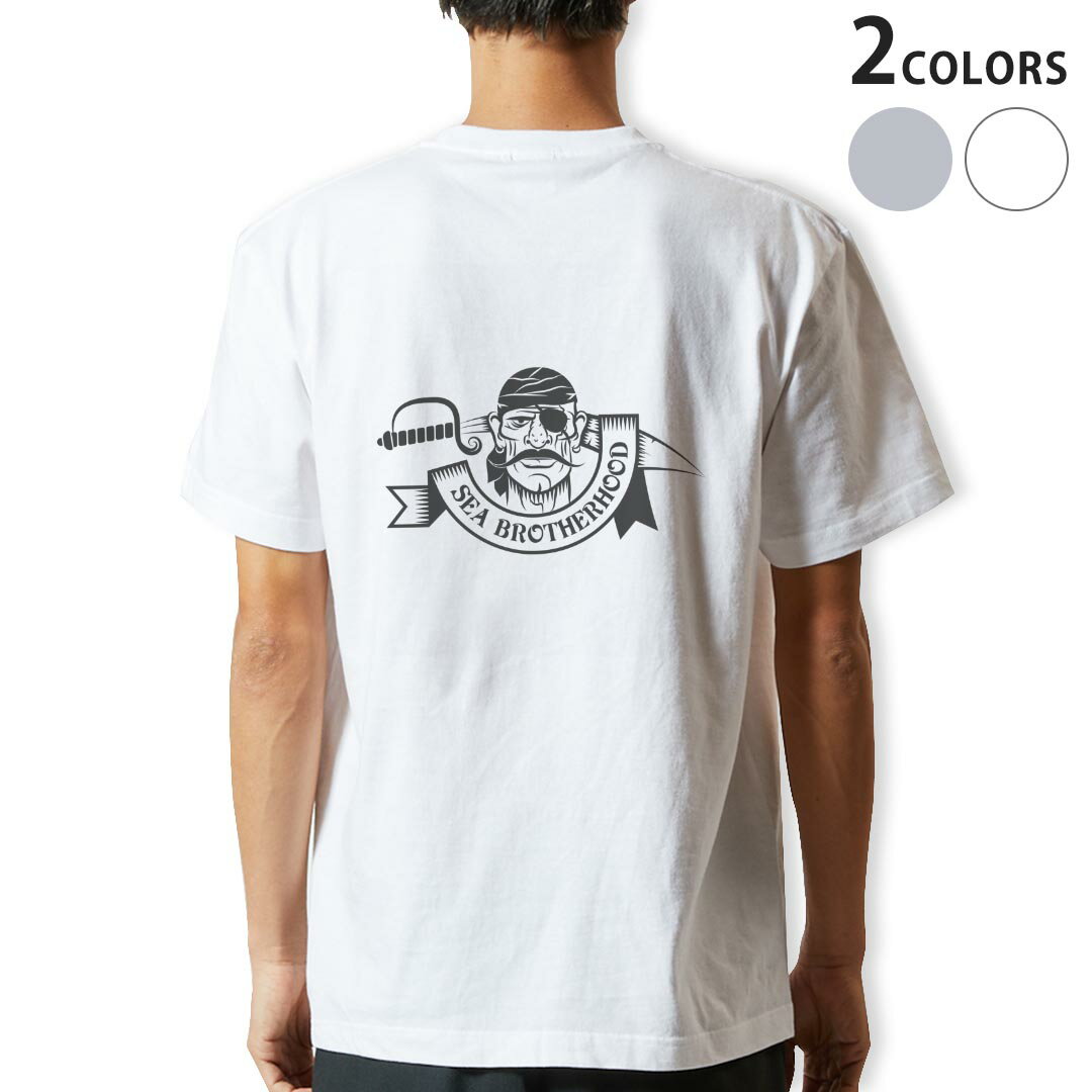 Tシャツ メンズ バックプリント半袖 ホワイト グレー デザイン XS S M L XL 2XL tシャツ ティーシャツ T shirt 032144 スカル パイレーツ