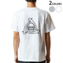 Tシャツ メンズ バックプリント半袖 ホワイト グレー デザイン XS S M L XL 2XL tシャツ ティーシャツ T shirt 032149 スカル パイレーツ