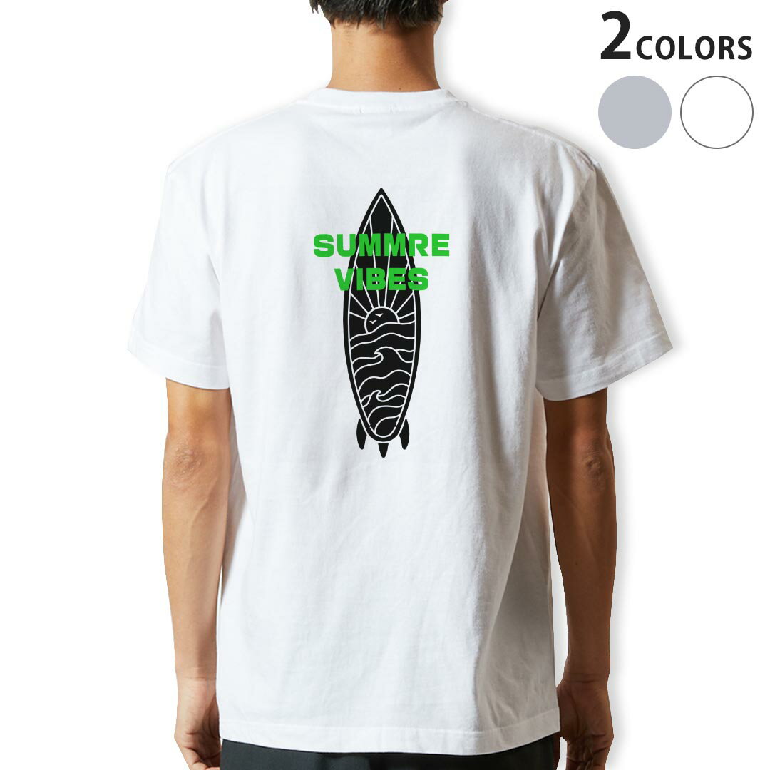 乐天商城 - Tシャツ メンズ バックプリント半袖 ホワイト グレー デザイン XS S M L XL 2XL tシャツ ティーシャツ T shirt 032171 サーフボード ボード