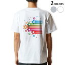 Tシャツ メンズ バックプリント半袖 ホワイト グレー デザイン XS S M L XL 2XL tシャツ ティーシャツ T shirt006577 カラフル　星