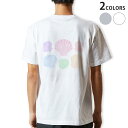 Tシャツ メンズ バックプリント半袖 ホワイト グレー デザイン XS S M L XL 2XL tシャツ ティーシャツ T shirt013952 シェル　貝殻　カラフル