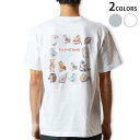 Tシャツ メンズ バックプリント半袖 ホワイト グレー デザイン XS S M L XL 2XL tシャツ ティーシャツ T shirt014336 動物　アニマル