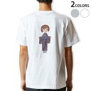 Tシャツ メンズ バックプリント半袖 ホワイト グレー デザイン XS S M L XL 2XL tシャツ ティーシャツ T shirt 014681 人物　着物