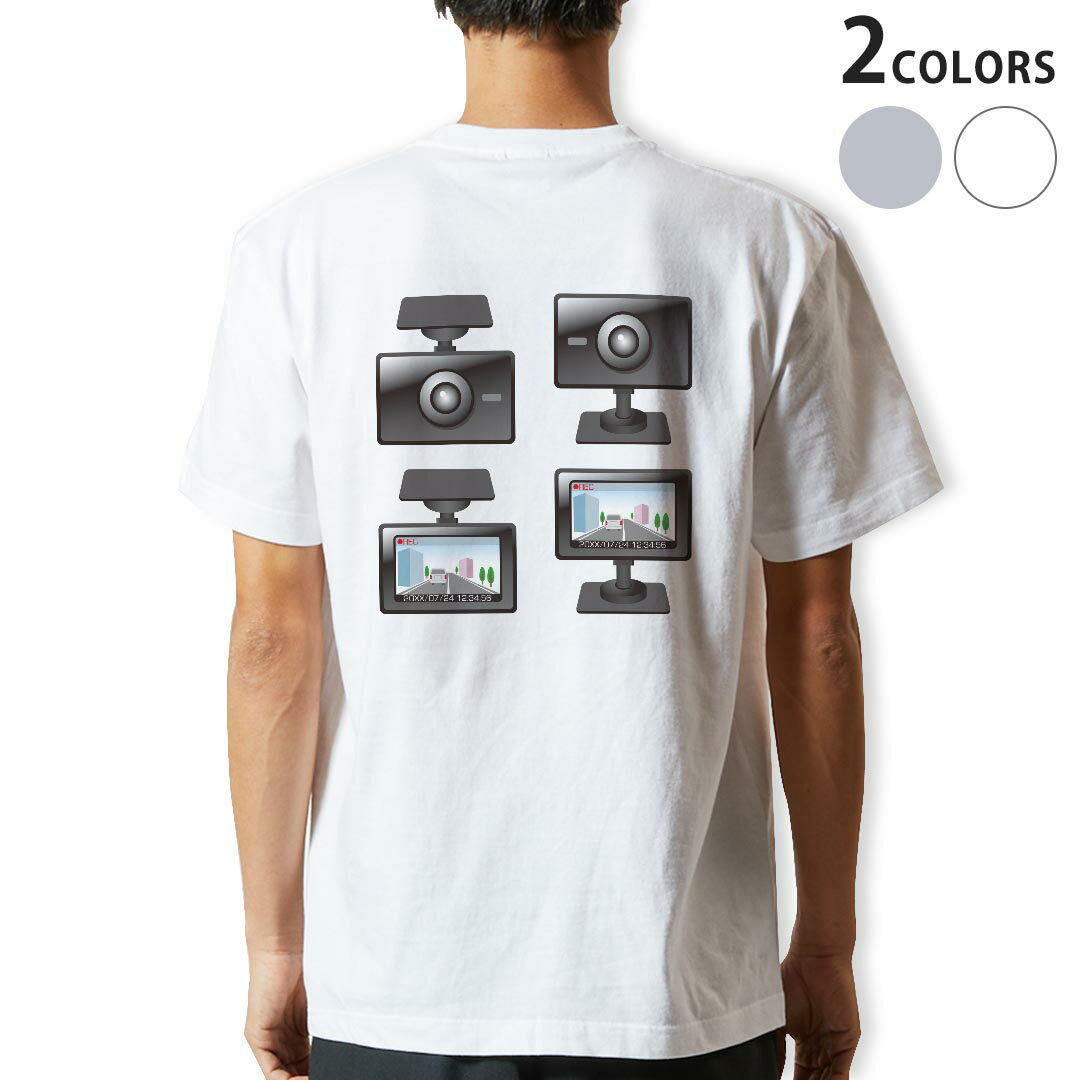 Tシャツ メンズ バックプリント半袖 ホワイト グレー デザイン XS S M L XL 2XL tシャツ ティーシャツ T shirt 016169 ドライブレコーダー