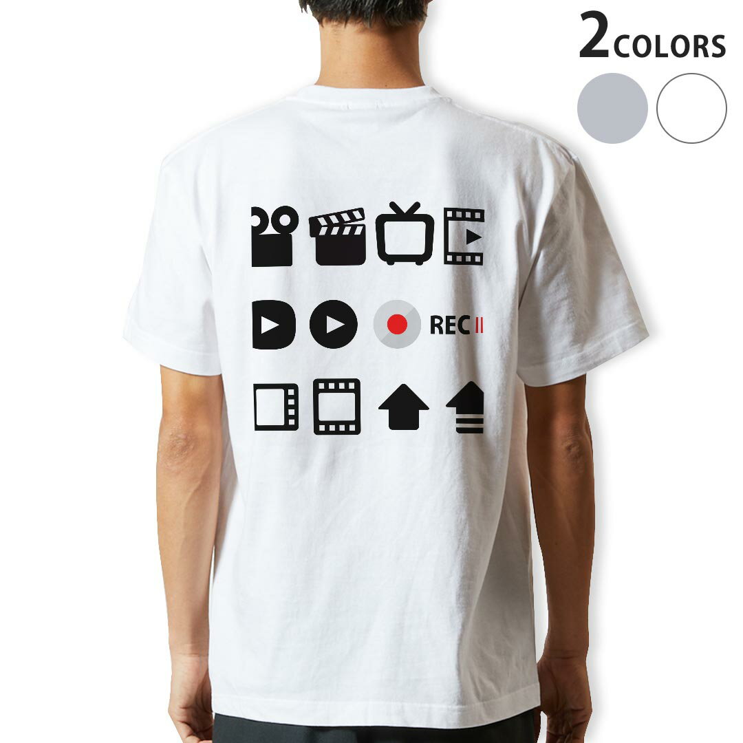 Tシャツ メンズ バックプリント半袖 ホワイト グレー デザイン XS S M L XL 2XL tシャツ ティーシャツ T shirt 016204 録画　ビデオ