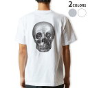 Tシャツ メンズ バックプリント半袖 ホワイト グレー デザイン XS S M L XL 2XL tシャツ ティーシャツ T shirt 017477 リアル 骸骨 ホラー(4)