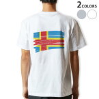 Tシャツ メンズ バックプリント半袖 ホワイト グレー デザイン XS S M L XL 2XL tシャツ ティーシャツ T shirt 018378 aland-islands オーランド諸島