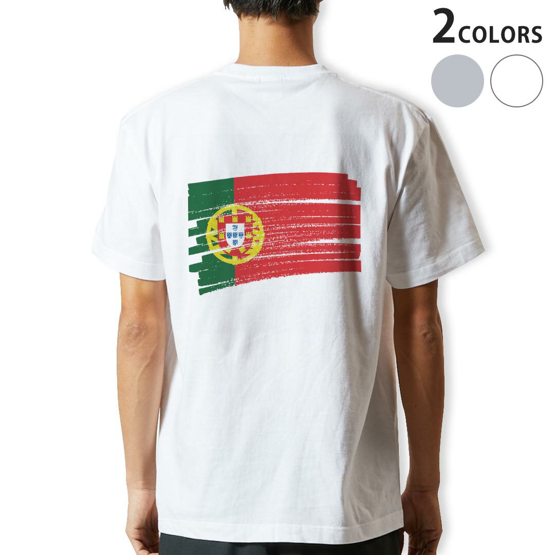 Tシャツ メンズ バックプリント半袖 ホワイト グレー デザイン XS S M L XL 2XL tシャツ ティーシャツ T shirt 018539 portugal ポルトガル