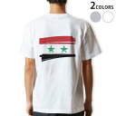 Tシャツ メンズ バックプリント半袖 ホワイト グレー デザイン XS S M L XL 2XL tシャツ ティーシャツ T shirt 018574 syria シリア(4)
