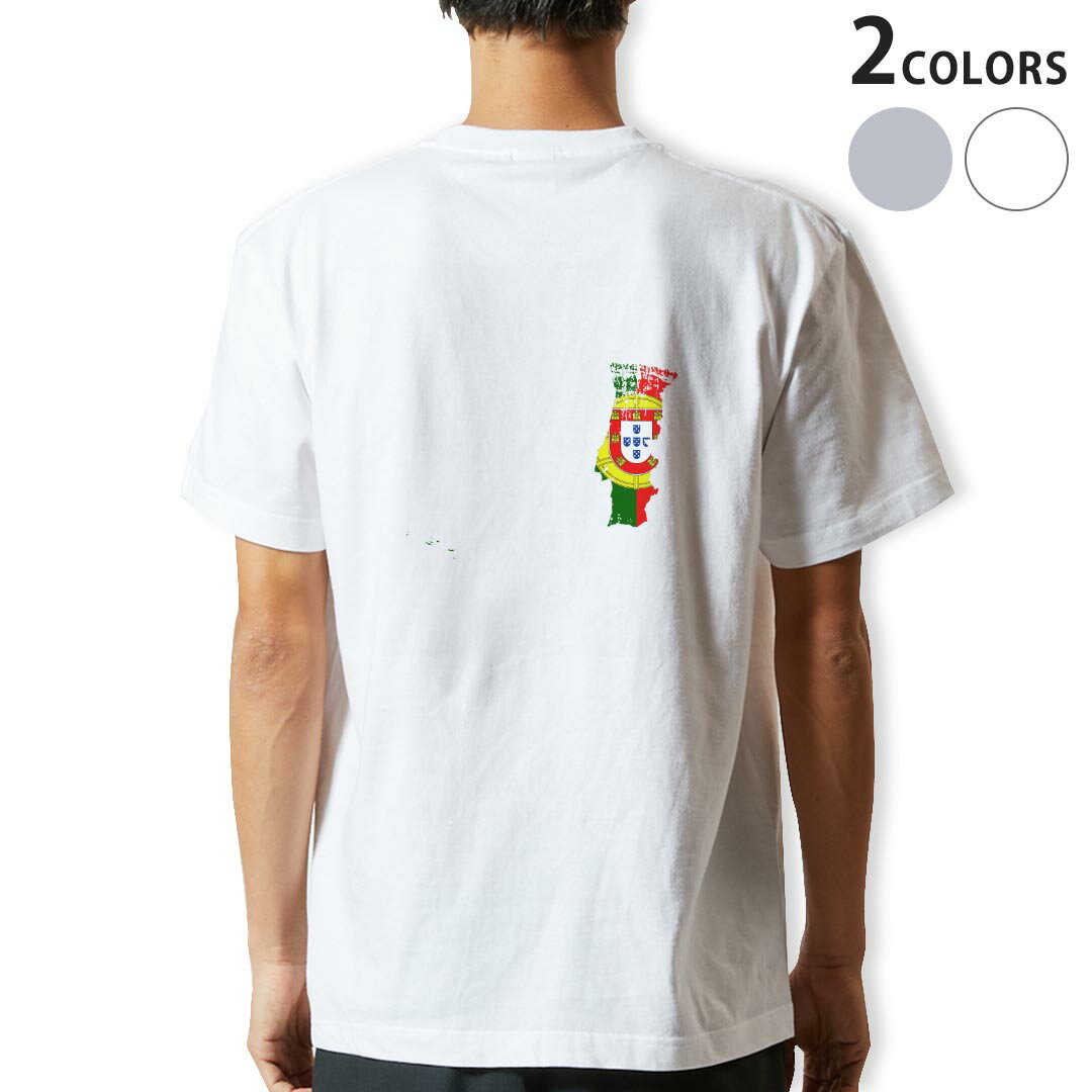 Tシャツ メンズ バックプリント半袖 ホワイト グレー デザイン XS S M L XL 2XL tシャツ ティーシャツ T shirt 018924 portugal ポルトガル