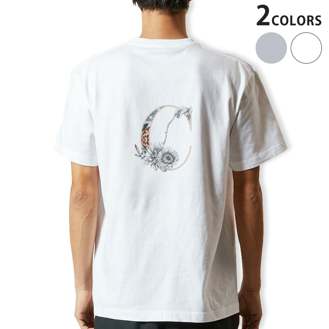 Tシャツ メンズ バックプリント半袖 ホワイト グレー デザイン XS S M L XL 2XL tシャツ ティーシャツ T shirt 019147 文字 c アルファベット kabekore-11018855 kabeコレ パッケージ画像