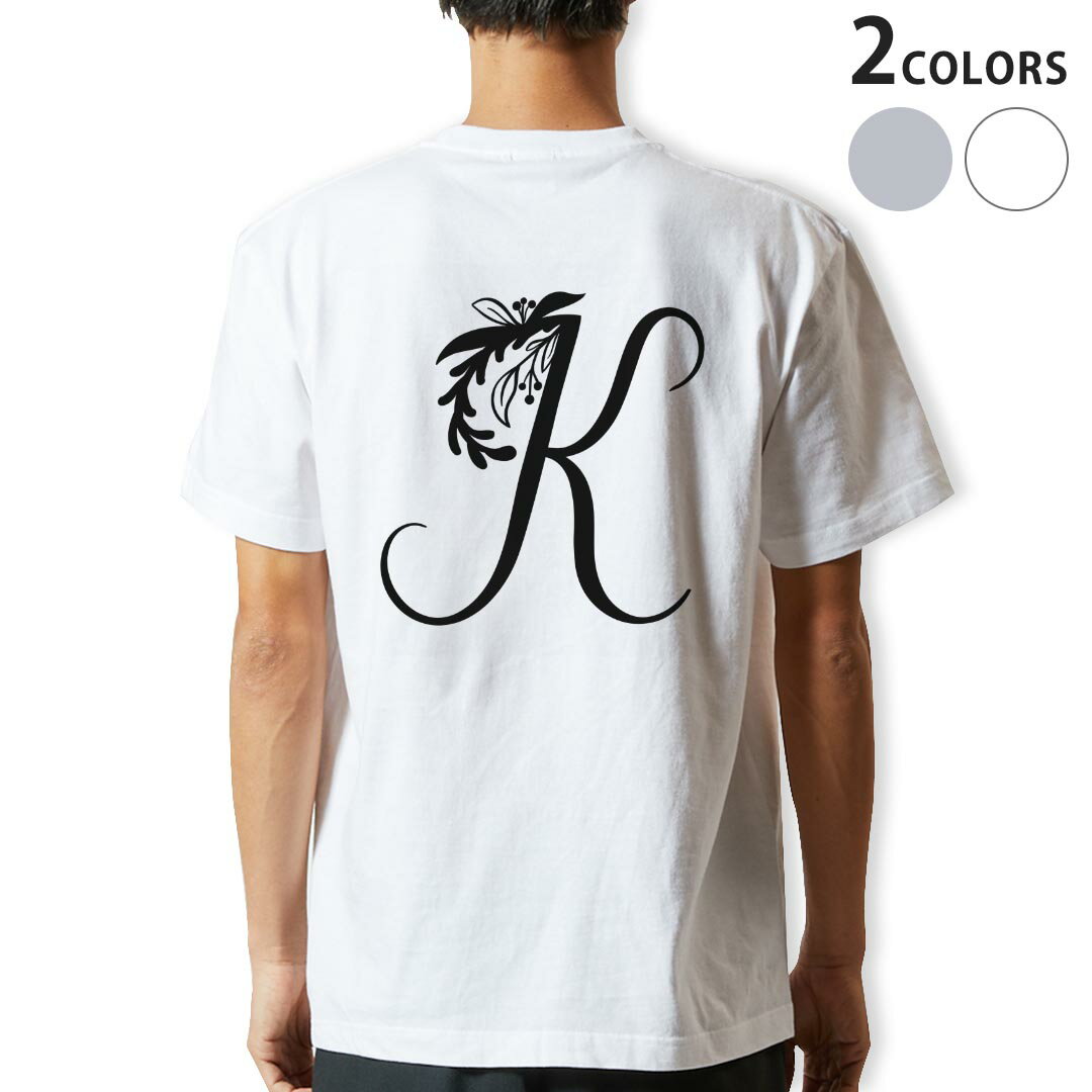 Tシャツ メンズ バックプリント半袖 ホワイト グレー デザイン XS S M L XL 2XL tシャツ ティーシャツ T shirt 019227 文字 k アルファベット