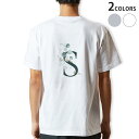 Tシャツ メンズ バックプリント半袖 ホワイト グレー デザイン XS S M L XL 2XL tシャツ ティーシャツ T shirt 019397 文字 s アルファベット(4)