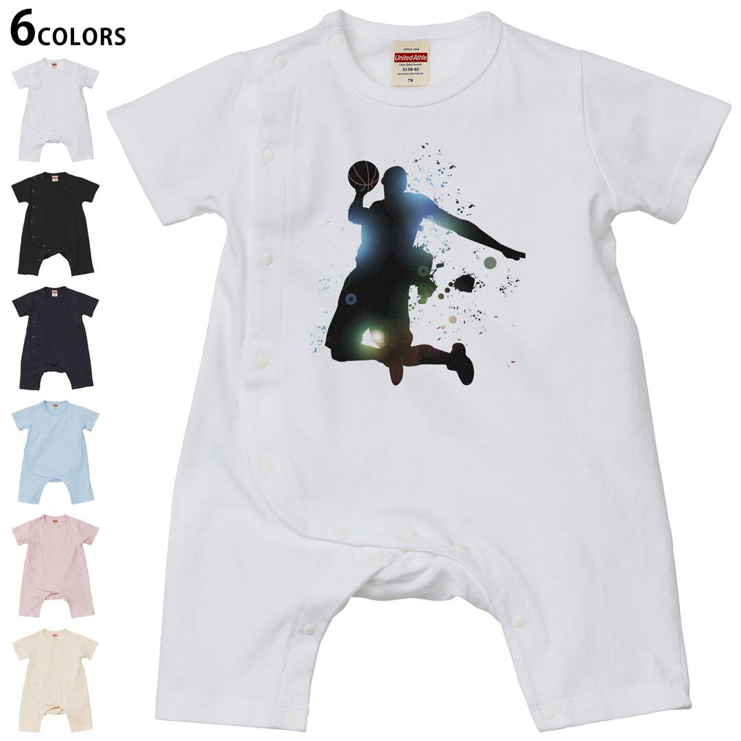 選べる6カラー ロンパース カバーオール 赤ちゃん 半袖 デザイン 70cm 80cm　rompers ベビー 新生児 キ..