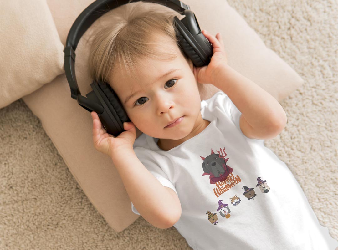 選べる6カラー ロンパース カバーオール 赤ちゃん 半袖 デザイン 70cm 80cm　rompers ベビー 新生児 キッズ 70サイズ 80サイズ ギフト マタニティ 妊婦 出産祝い プレママ ティーシャツ T shirt 026114 犬 dog　Halloween