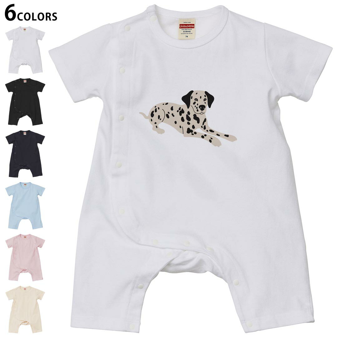 選べる6カラー ロンパース カバーオール 赤ちゃん 半袖 デザイン 70cm 80cm　rompers ベビー 新生児 キ..