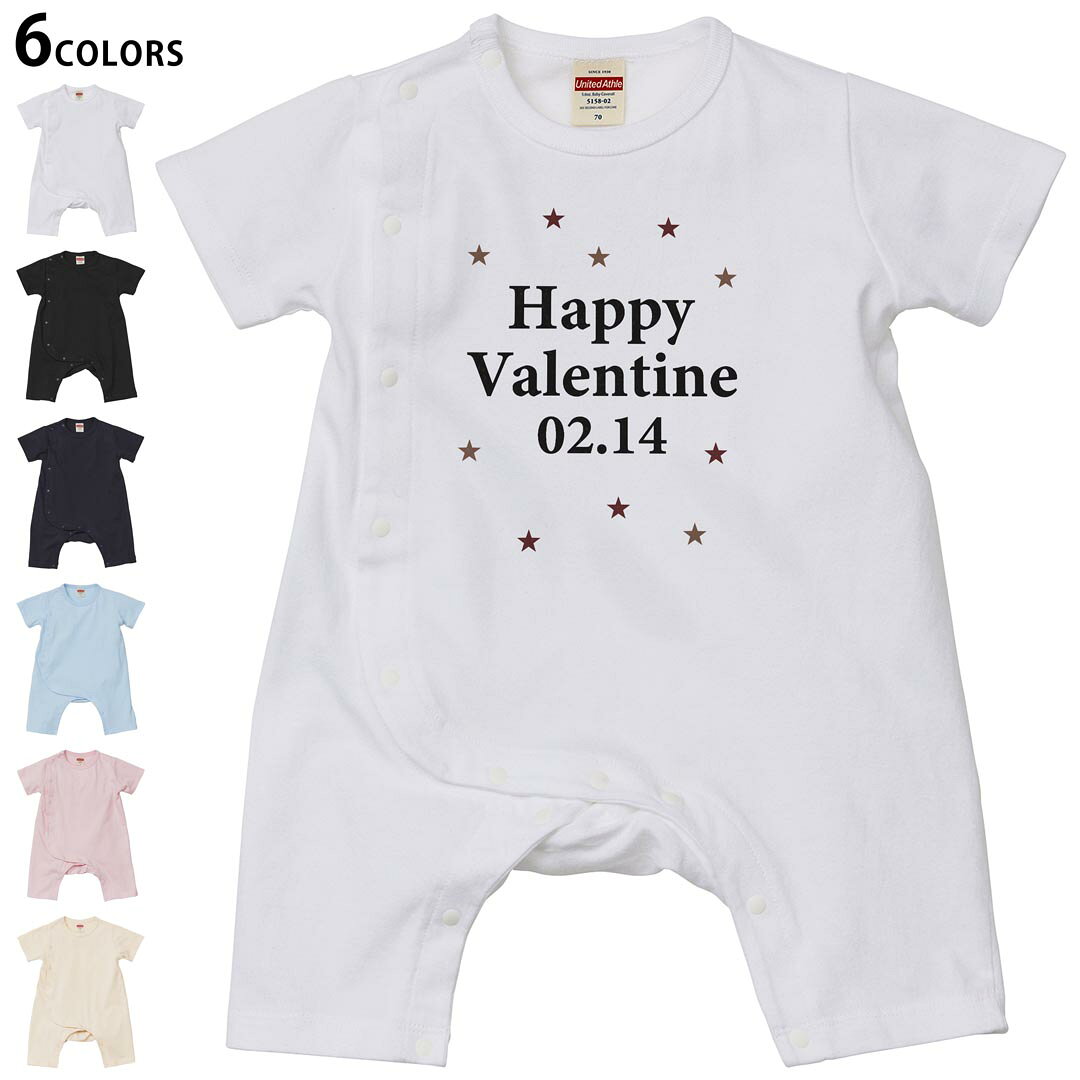 Rakuten - 選べる6カラー ロンパース カバーオール 赤ちゃん 半袖 デザイン 70cm 80cm　rompers ベビー 新生児 キッズ 70サイズ 80サイズ ギフト マタニティ 妊婦 出産祝い プレママ ティーシャツ T shirt 031577 星 文字