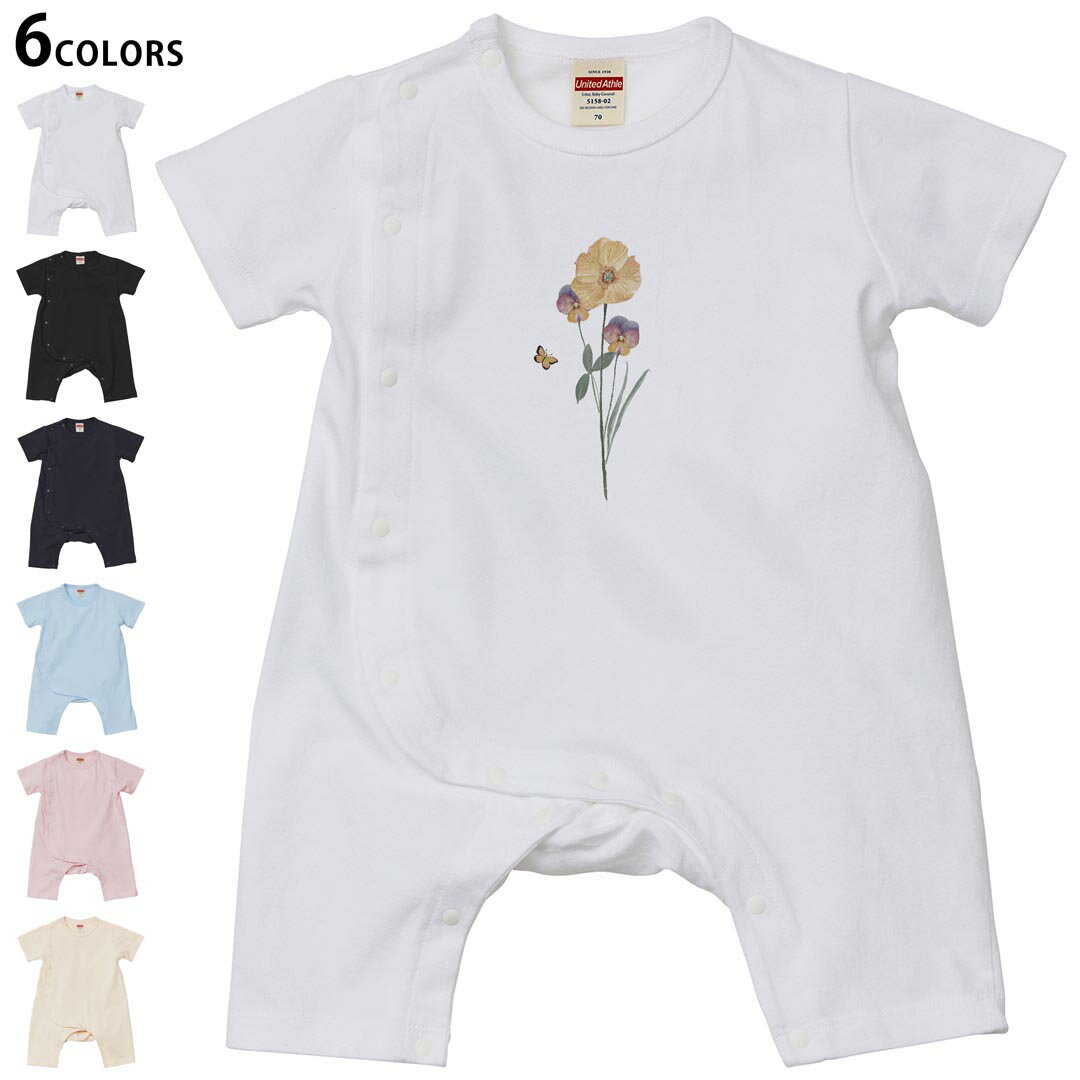 選べる6カラー カバーオール ロンパース 赤ちゃん 半袖 デザイン 70cm 80cm　rompers ベビー 新生児 ジュニア 80サイズ ギフト マタニティ 妊婦 出産 プレママ ティーシャツ T shirt▼画像をクリックで拡大▼ ホ...