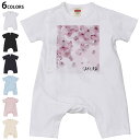 選べる6カラー ロンパース カバーオール 赤ちゃん 半袖 デザイン 70cm 80cm rompers ベビー 新生児 キッズ 70サイズ 80サイズ ギフト マタニティ 妊婦 出産祝い プレママ ティーシャツ T shirt 032221 桜 sakura