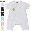 選べる6カラー ロンパース カバーオール 赤ちゃん 半袖 デザイン 70cm 80cm rompers ベビー 新生児 キッズ 70サイズ 80サイズ ギフト マタニティ 妊婦 出産祝い プレママ ティーシャツ T shirt 005483 クローバー ハート
