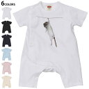 選べる6カラー ロンパース カバーオール 赤ちゃん 半袖 デザイン 70cm 80cm rompers ベビー 新生児 キッズ 70サイズ 80サイズ ギフト マタニティ 妊婦 出産祝い プレママ ティーシャツ T shirt 005911 写真 動物 ねずみ