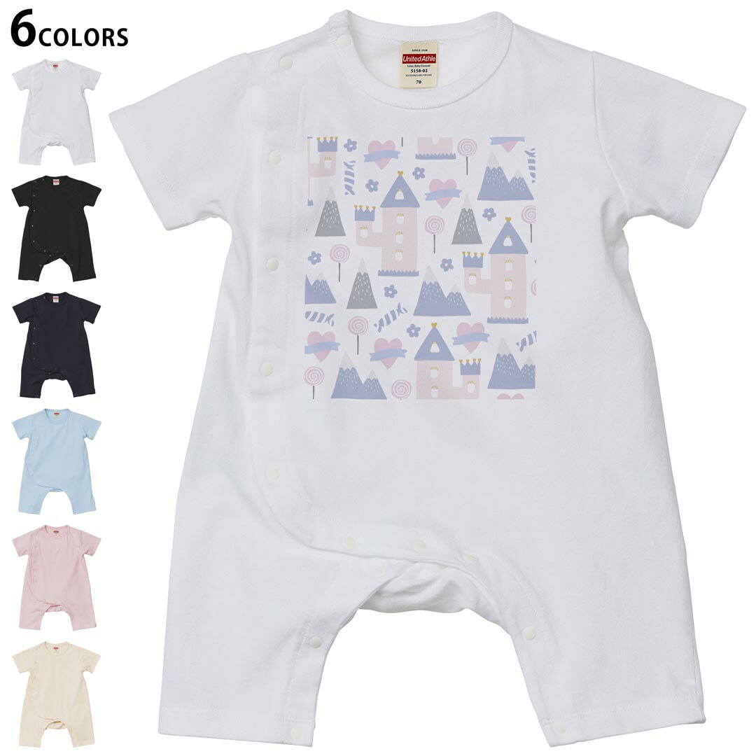 選べる6カラー ロンパース カバーオール 赤ちゃん 半袖 デザイン 70cm 80cm　rompers ベビー 新生児 キッズ 70サイズ 80サイズ ギフト マタニティ 妊婦 出産祝い プレママ ティーシャツ T shirt 050212