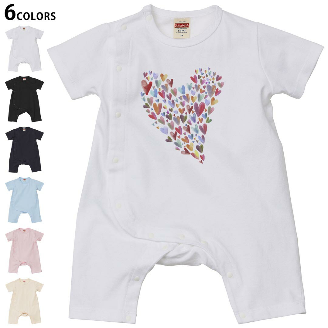 選べる6カラー カバーオール ロンパース 赤ちゃん 半袖 デザイン 70cm 80cm　rompers ベビー 新生児 ジュニア 80サイズ ギフト マタニティ 妊婦 出産 プレママ ティーシャツ T shirt▼画像をクリックで拡大▼ ホ...