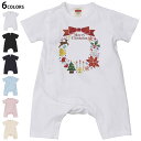 選べる6カラー ロンパース カバーオール 赤ちゃん 半袖 デザイン 70cm 80cm rompers ベビー 新生児 キッズ 70サイズ 80サイズ ギフト マタニティ 妊婦 出産祝い プレママ ティーシャツ T shirt 009453 クリスマス カラフル リボン