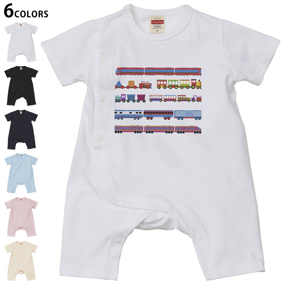 選べる6カラー ロンパース カバーオール 赤ちゃん 半袖 デザイン 70cm 80cm　rompers ベビー 新生児 キ..