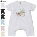 選べる6カラー ロンパース カバーオール 赤ちゃん 半袖 デザイン 70cm 80cm rompers ベビー 新生児 キッズ 70サイズ 80サイズ ギフト マタニティ 妊婦 出産祝い プレママ ティーシャツ T shirt 013574 花 椿 紅白