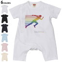 選べる6カラー ロンパース カバーオール 赤ちゃん 半袖 デザイン 70cm 80cm rompers ベビー 新生児 キッズ 70サイズ 80サイズ ギフト マタニティ 妊婦 出産祝い プレママ ティーシャツ T shirt 013696 スポーツ カラフル レインボー