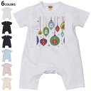選べる6カラー ロンパース カバーオール 赤ちゃん 半袖 デザイン 70cm 80cm rompers ベビー 新生児 キッズ 70サイズ 80サイズ ギフト マタニティ 妊婦 出産祝い プレママ ティーシャツ T shirt 013763 クリスマス カラフル ツリー
