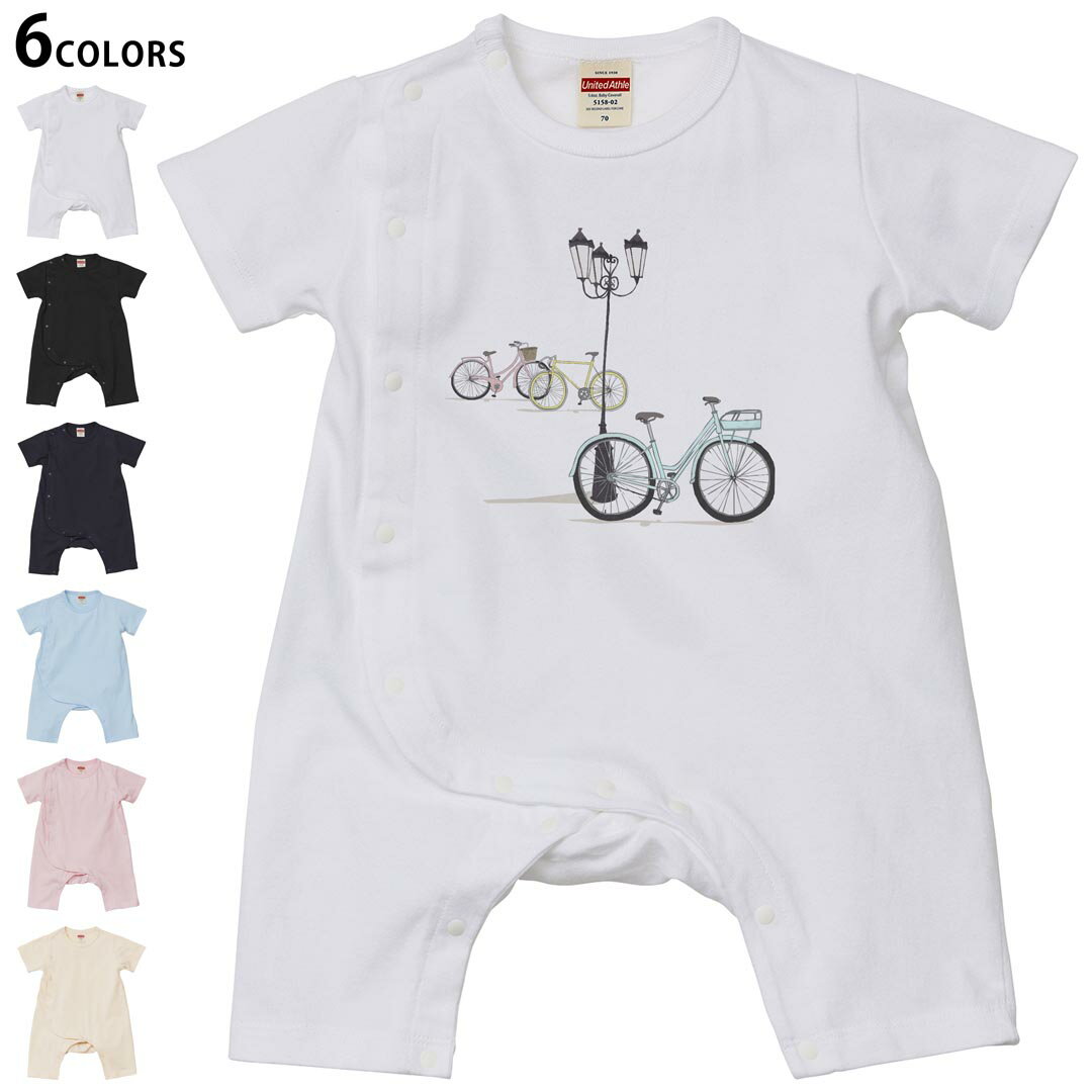 選べる6カラー ロンパース カバーオール 赤ちゃん 半袖 デザイン 70cm 80cm　rompers ベビー 新生児 キ..