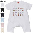 選べる6カラー ロンパース カバーオール 赤ちゃん 半袖 デザイン 70cm 80cm rompers ベビー 新生児 キッズ 70サイズ 80サイズ ギフト ...