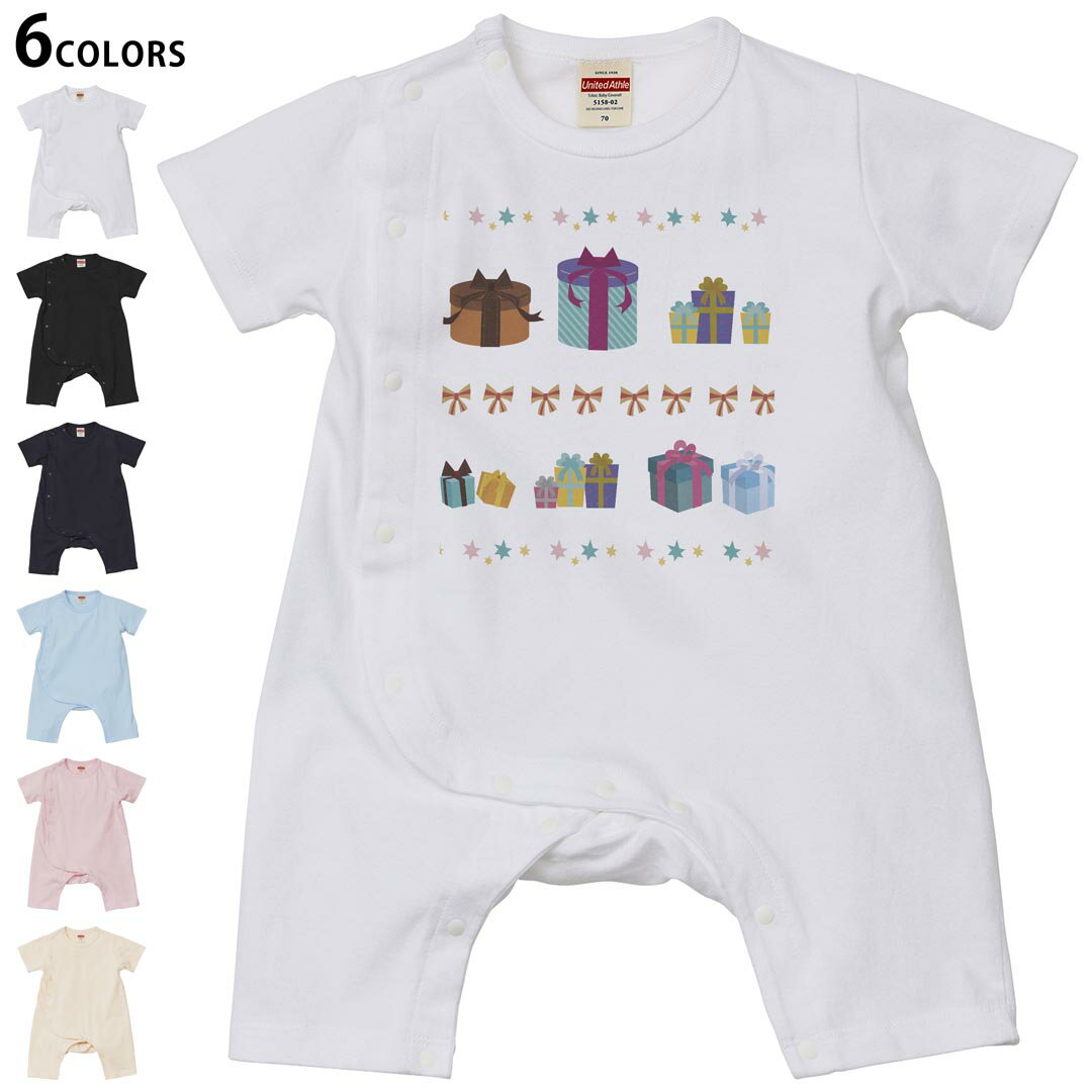 Short Sleeves - 選べる6カラー ロンパース カバーオール 赤ちゃん 半袖 デザイン 70cm 80cm　rompers ベビー 新生児 キッズ 70サイズ 80サイズ ギフト マタニティ 妊婦 出産祝い プレママ ティーシャツ T shirt 015378 プレゼント　リボン