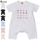 選べる6カラー ロンパース カバーオール 赤ちゃん 半袖 デザイン 70cm 80cm rompers ベビー 新生児 キッズ 70サイズ 80サイズ ギフト マタニティ 妊婦 出産祝い プレママ ティーシャツ T shirt 015423 桜 ピンク かわいい 花 植物