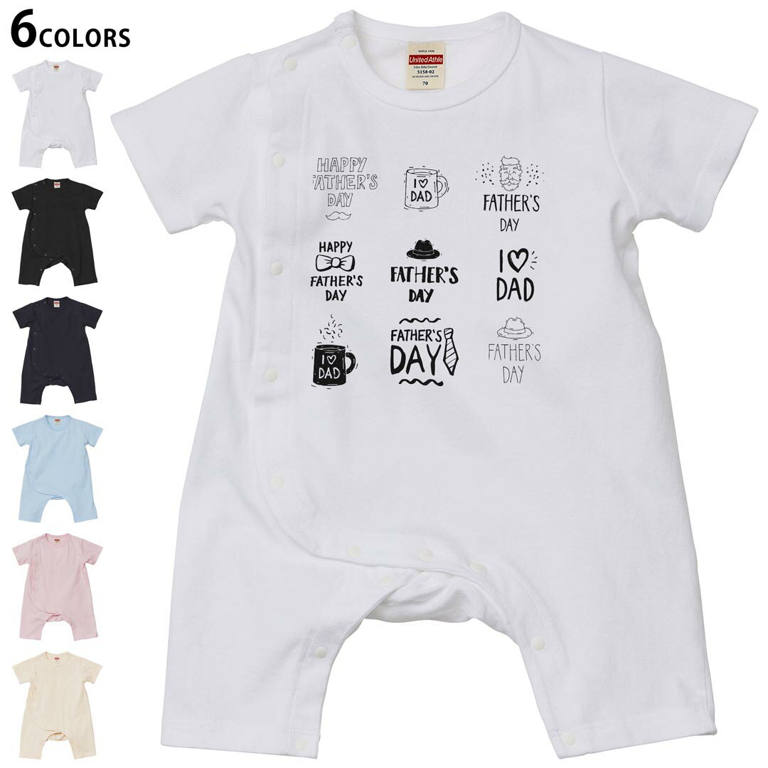 選べる6カラー ロンパース カバーオール 赤ちゃん 半袖 デザイン 70cm 80cm　rompers ベビー 新生児 キッズ 70サイズ 80サイズ ギフト ..