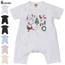 選べる6カラー ロンパース カバーオール 赤ちゃん 半袖 デザイン 70cm 80cm rompers ベビー 新生児 キッズ 70サイズ 80サイズ ギフト マタニティ 妊婦 出産祝い プレママ ティーシャツ T shirt 015610 クリスマス クリスマスツリー サンタ